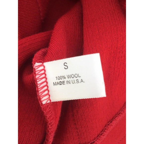 St. Croix Wool Cardigan Jacket Red Gold Buttons - Picture 6 of 12